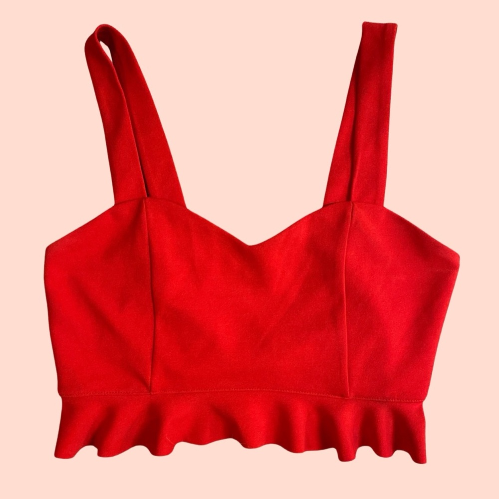 FOREVER21 Cropped Fashion Tank Top